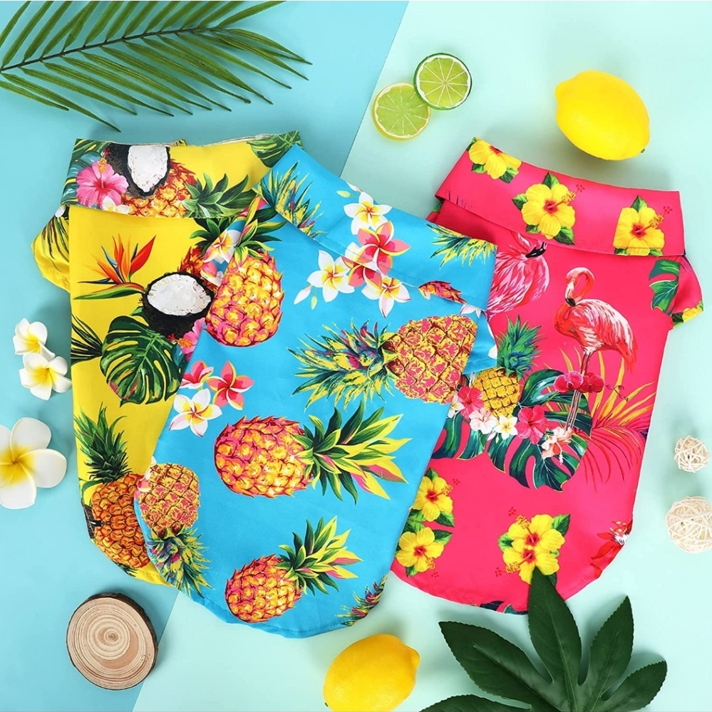 Hawaiian style shirts for dog (missing the blue one) (36)